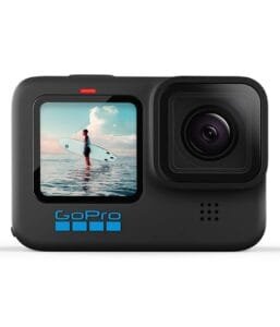 GoPro HERO10 Black - Waterproof Action Camera with Front LCD and Touch Rear Screens, 5.3K60 Ultra HD Video, 23MP Photos, 1080p Live Streaming, Webcam, Stabilization-Black