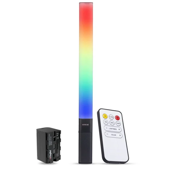 DigiTek (DSL-20W RGB Combo) Portable Handheld RGB LED Light Wand with NP F750 Battery & Remote for YouTube, Photo-Shoot, Video Shoot, Live Stream, Makeup & More,...DSL-20W RGB Combo