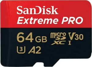 SanDisk 64GB Extreme Pro microSD UHS I Card, 200MB/s Read, 90MB/s