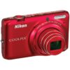 Nikon Red S6500 Digital Camera with 16 Megapixels and 12x Optical Zoom