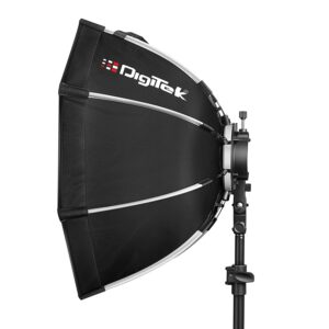 DigiTek(DSBH-065) (65cm) Lightweight & Portable Soft Box Comes with S2 Type Bracket &2 Diffuser Sheets | Carrying Case | Compatible with All Flash Speedlight