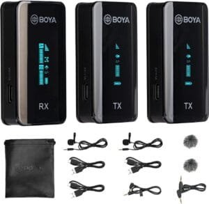 BOYA BY-XM6 S2 2.4GHz Dual Wireless Lavalier Microphone System