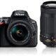 Used Nikon D5600 with AF-P 18-55 mm + AF-P 70-300 mm VR Kit 3X Optical Zoom, Black